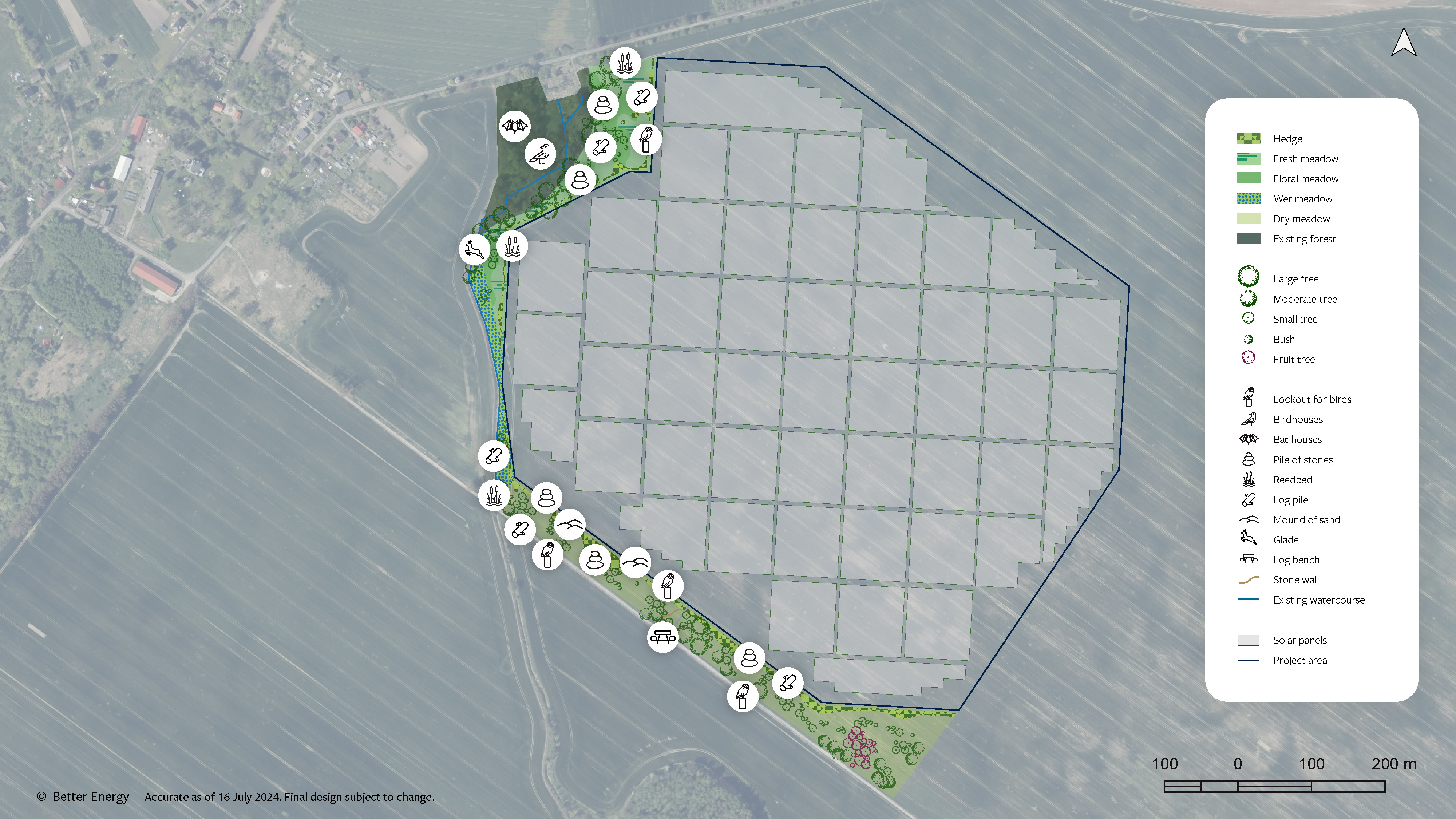 Map of a solar park