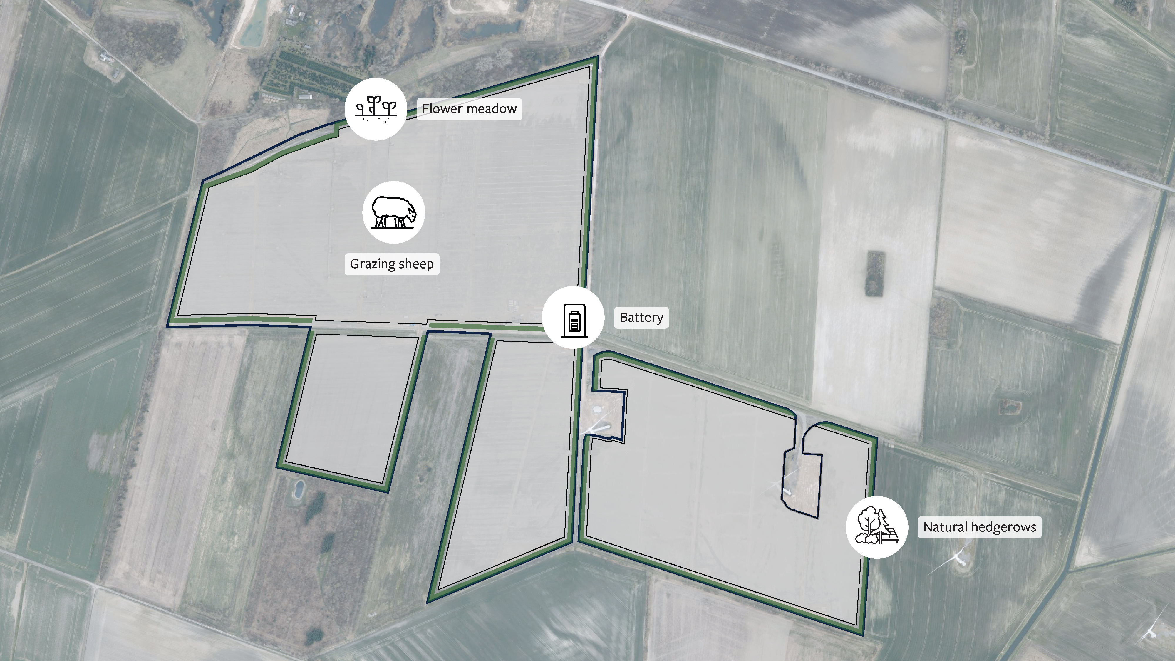 Map of a solar park