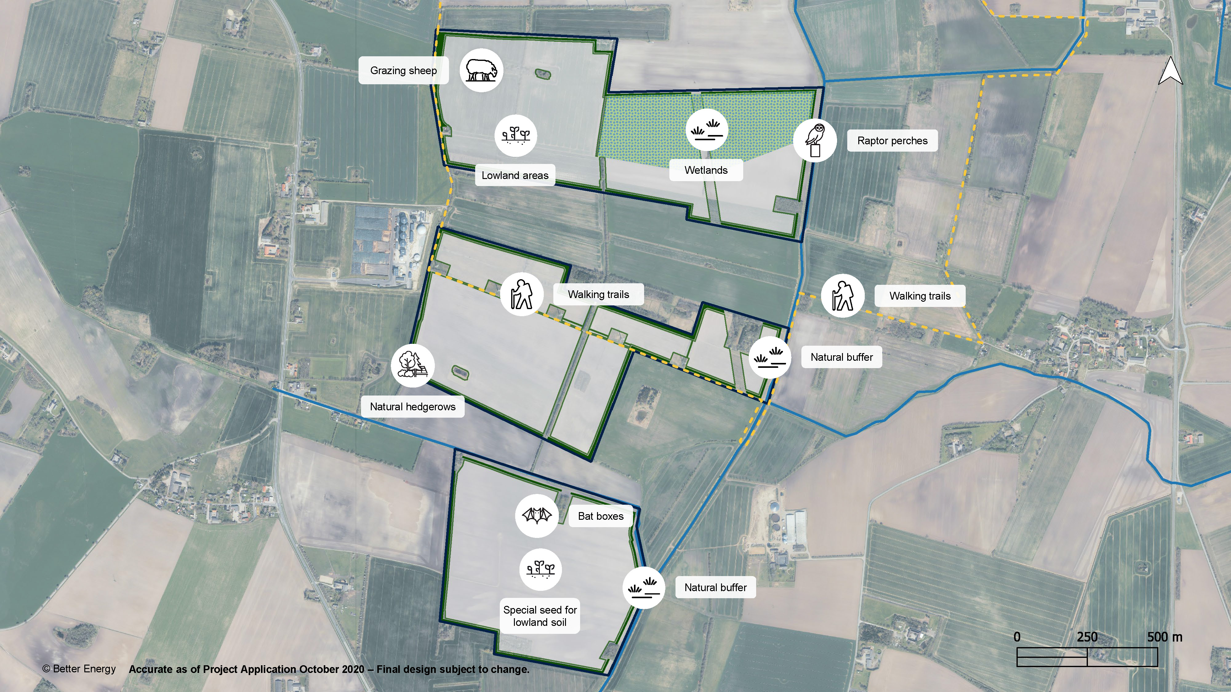 Solar Park Project map of Køng Mose